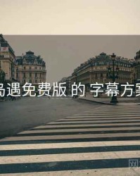 关于 岛遇免费版 的 字幕方案 研究