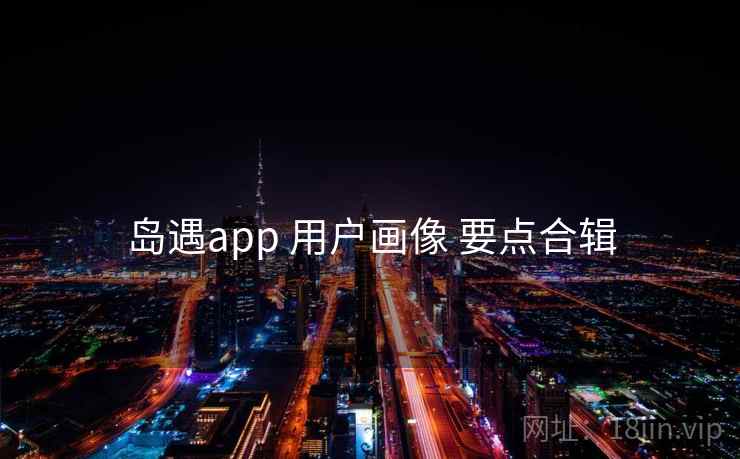 岛遇app 用户画像 要点合辑