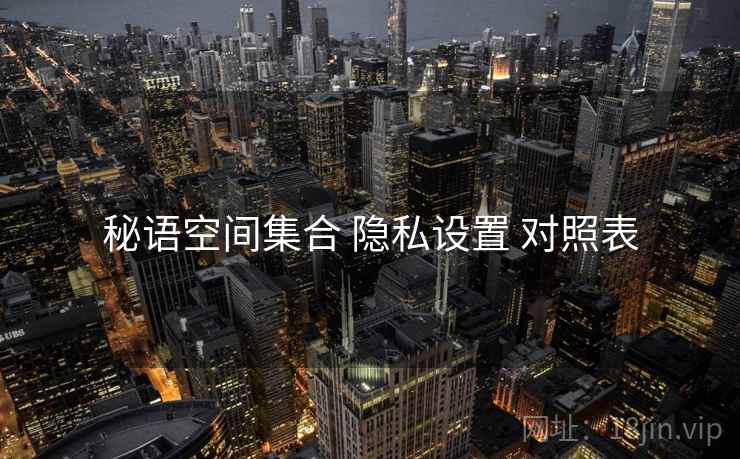 秘语空间集合 隐私设置 对照表
