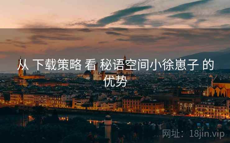 从 下载策略 看 秘语空间小徐崽子 的优势